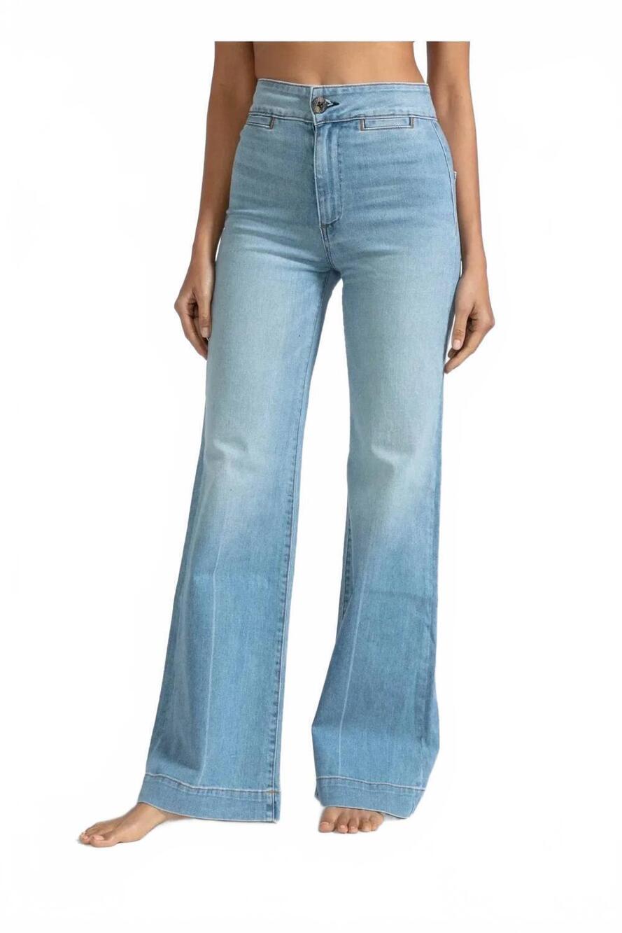 NEW ASKK NY brighton wide leg jeans in keel over
